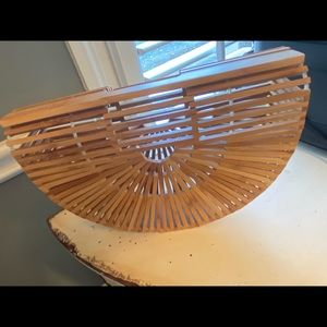 Vintga half moon bamboo purse New no tag